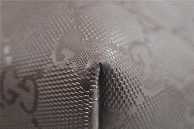 Authentic GUCCI GG Imprime Shoulder Tote Bag PVC Leather 211138 Purple 7561F