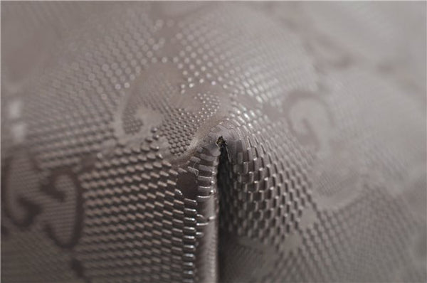 Authentic GUCCI GG Imprime Shoulder Tote Bag PVC Leather 211138 Purple 7561F