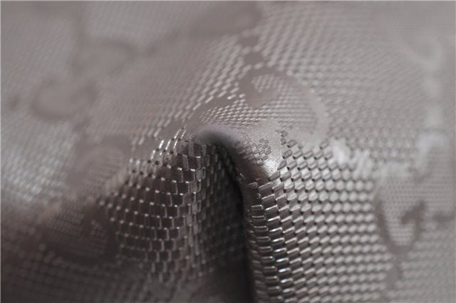 Authentic GUCCI GG Imprime Shoulder Tote Bag PVC Leather 211138 Purple 7561F