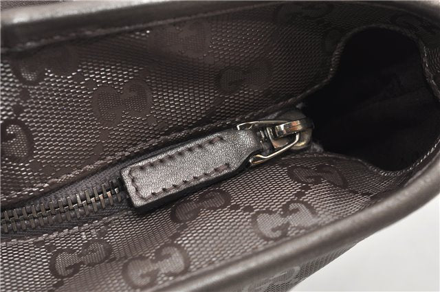 Authentic GUCCI GG Imprime Shoulder Tote Bag PVC Leather 211138 Purple 7561F