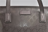 Authentic GUCCI GG Imprime Shoulder Tote Bag PVC Leather 211138 Purple 7561F
