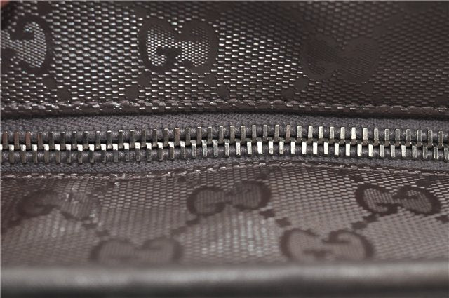 Authentic GUCCI GG Imprime Shoulder Tote Bag PVC Leather 211138 Purple 7561F