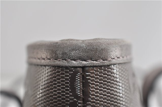 Authentic GUCCI GG Imprime Shoulder Tote Bag PVC Leather 211138 Purple 7561F