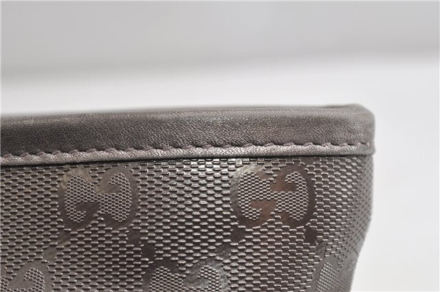 Authentic GUCCI GG Imprime Shoulder Tote Bag PVC Leather 211138 Purple 7561F