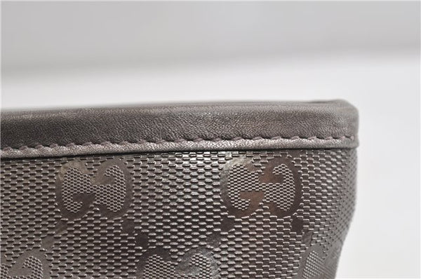 Authentic GUCCI GG Imprime Shoulder Tote Bag PVC Leather 211138 Purple 7561F