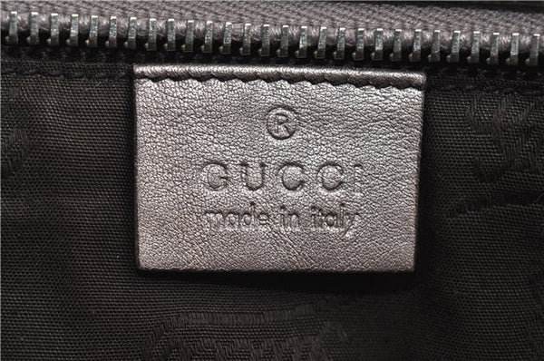 Authentic GUCCI GG Imprime Shoulder Tote Bag PVC Leather 211138 Purple 7561F