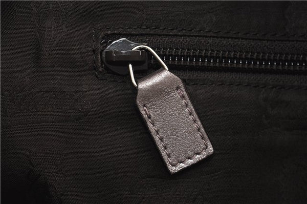 Authentic GUCCI GG Imprime Shoulder Tote Bag PVC Leather 211138 Purple 7561F