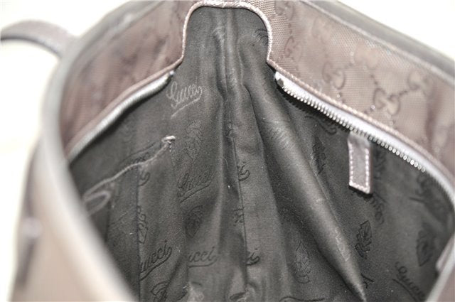 Authentic GUCCI GG Imprime Shoulder Tote Bag PVC Leather 211138 Purple 7561F