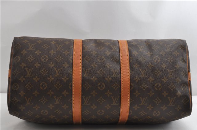 Authentic Louis Vuitton Monogram Keepall Bandouliere 50 M41416 Boston Bag 7565F