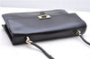 Authentic GUCCI Vintage Shoulder Hand Bag Purse Leather 0014221 Black 7566D