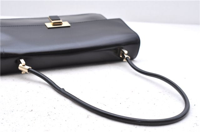 Authentic GUCCI Vintage Shoulder Hand Bag Purse Leather 0014221 Black 7566D