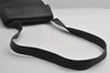 Authentic PRADA Canvas Leather Shoulder Cross Body Bag Purse B9395 Black 7566I