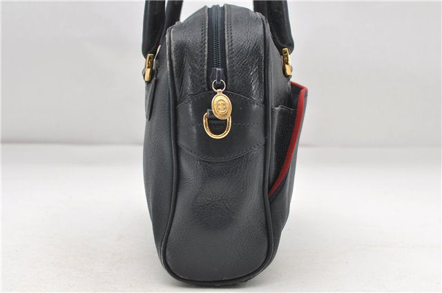 Authentic GUCCI Shoulder Hand Bag Purse Leather Navy Blue 7568D