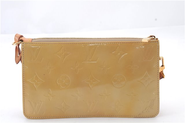 Authentic LOUIS VUITTON Vernis Lexington Hand Bag Pouch Yellow M91010 LV 7569C