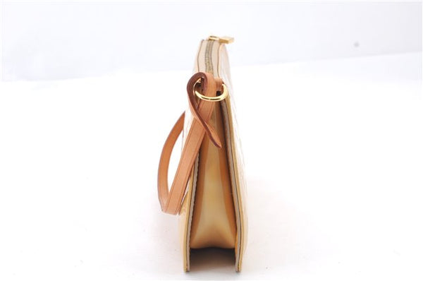 Authentic LOUIS VUITTON Vernis Lexington Hand Bag Pouch Yellow M91010 LV 7569C