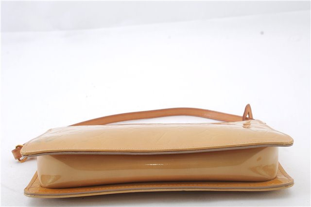 Authentic LOUIS VUITTON Vernis Lexington Hand Bag Pouch Yellow M91010 LV 7569C