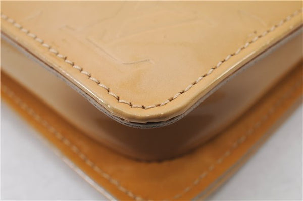 Authentic LOUIS VUITTON Vernis Lexington Hand Bag Pouch Yellow M91010 LV 7569C