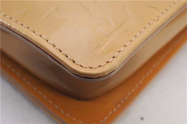 Authentic LOUIS VUITTON Vernis Lexington Hand Bag Pouch Yellow M91010 LV 7569C