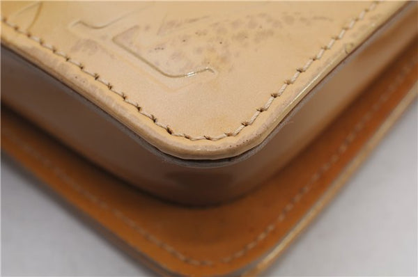 Authentic LOUIS VUITTON Vernis Lexington Hand Bag Pouch Yellow M91010 LV 7569C
