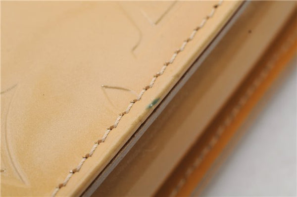 Authentic LOUIS VUITTON Vernis Lexington Hand Bag Pouch Yellow M91010 LV 7569C