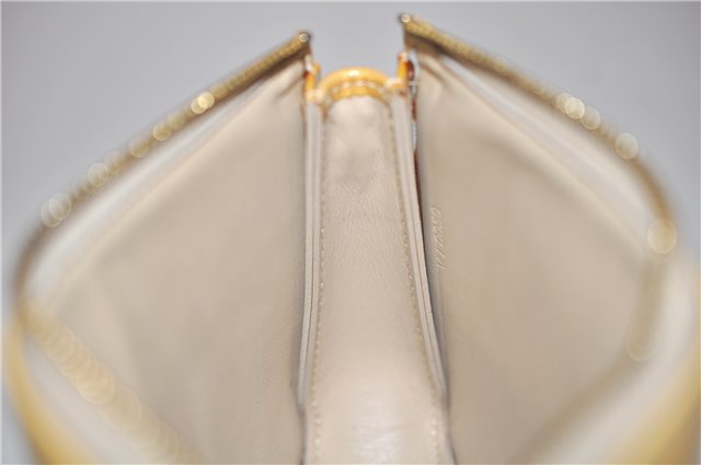 Authentic LOUIS VUITTON Vernis Lexington Hand Bag Pouch Yellow M91010 LV 7569C