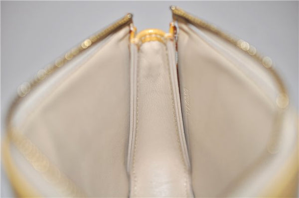 Authentic LOUIS VUITTON Vernis Lexington Hand Bag Pouch Yellow M91010 LV 7569C