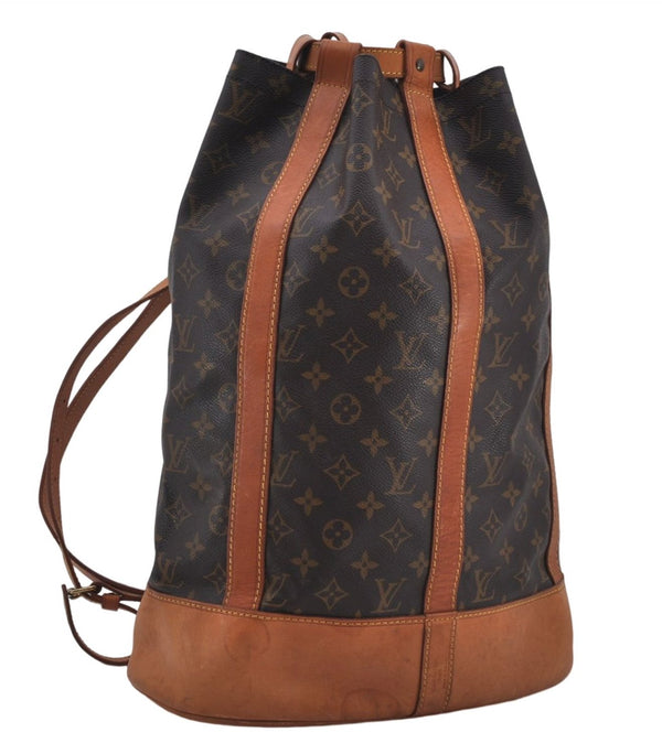 Authentic Louis Vuitton Monogram Randonnee GM Shoulder Bag M42244 LV 7569E