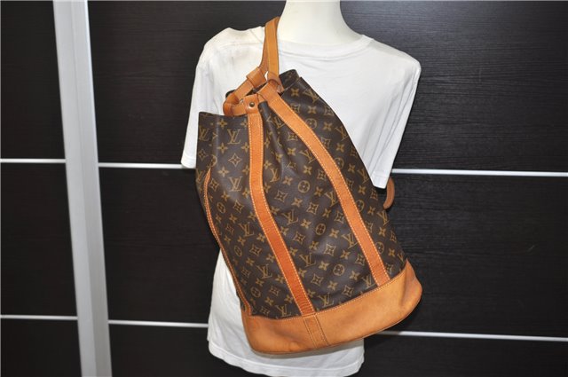 Authentic Louis Vuitton Monogram Randonnee GM Shoulder Bag M42244 LV 7569E