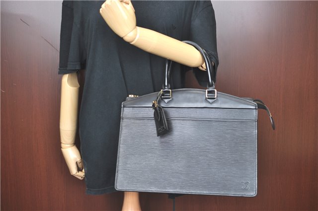 Authentic Louis Vuitton Epi Riviera Hand Bag Black M48182 LV 7570C