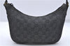 Authentic GUCCI Vintage Shoulder Hand Bag Purse GG Canvas Leather Black 7570D