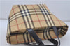 Authentic BURBERRY Nova Check PVC Hand Bag Beige Brown 7571D