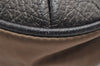 Authentic BURBERRY Vintage Shoulder Hand Bag Purse Nylon Leather Brown 7571I