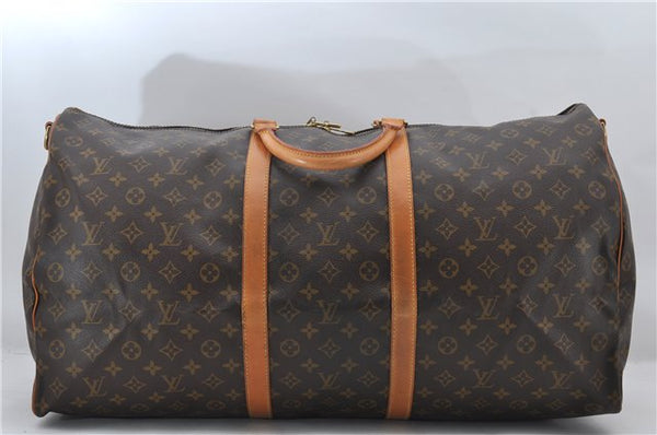 Authentic Louis Vuitton Monogram Keepall Bandouliere 60 M41412 Boston Bag 7573E