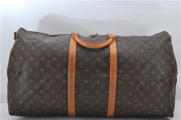 Authentic Louis Vuitton Monogram Keepall Bandouliere 60 M41412 Boston Bag 7573E