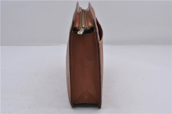 Authentic LOUIS VUITTON Epi Pochette Homme Clutch Bag Brown M52528 LV 7576C