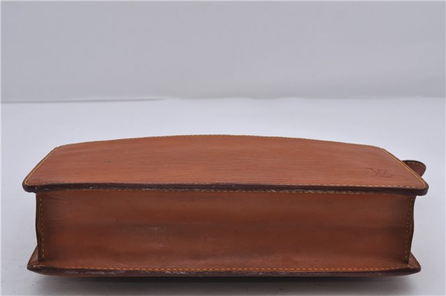 Authentic LOUIS VUITTON Epi Pochette Homme Clutch Bag Brown M52528 LV 7576C