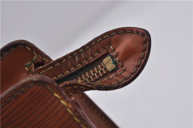 Authentic LOUIS VUITTON Epi Pochette Homme Clutch Bag Brown M52528 LV 7576C