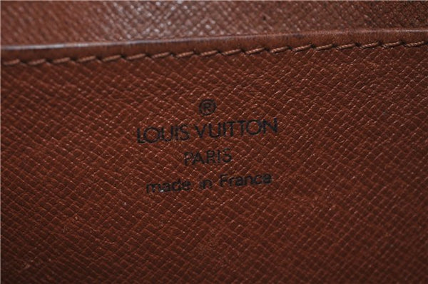 Authentic LOUIS VUITTON Epi Pochette Homme Clutch Bag Brown M52528 LV 7576C