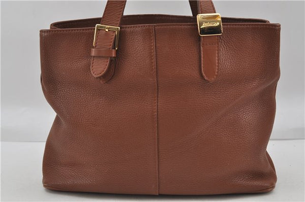 Authentic Burberrys Vintage Leather Shoulder Hand Bag Brown 7576D