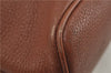 Authentic Burberrys Vintage Leather Shoulder Hand Bag Brown 7576D