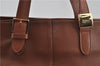 Authentic Burberrys Vintage Leather Shoulder Hand Bag Brown 7576D