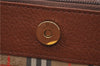 Authentic Burberrys Vintage Leather Shoulder Hand Bag Brown 7576D