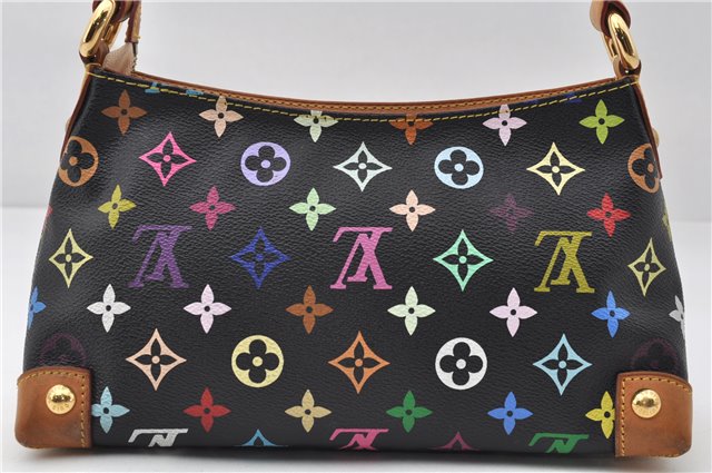 Authentic Louis Vuitton Monogram Multicolor Eliza Shoulder Bag Black LV 7576E