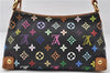 Authentic Louis Vuitton Monogram Multicolor Eliza Shoulder Bag Black LV 7576E
