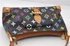 Authentic Louis Vuitton Monogram Multicolor Eliza Shoulder Bag Black LV 7576E