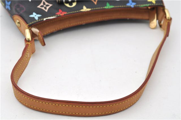 Authentic Louis Vuitton Monogram Multicolor Eliza Shoulder Bag Black LV 7576E