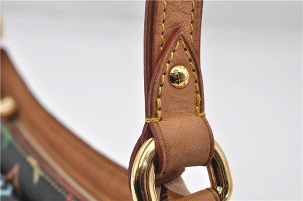 Authentic Louis Vuitton Monogram Multicolor Eliza Shoulder Bag Black LV 7576E