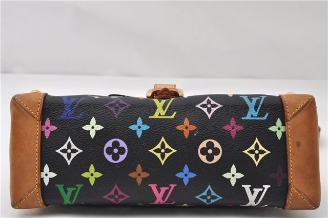 Authentic Louis Vuitton Monogram Multicolor Eliza Shoulder Bag Black LV 7576E
