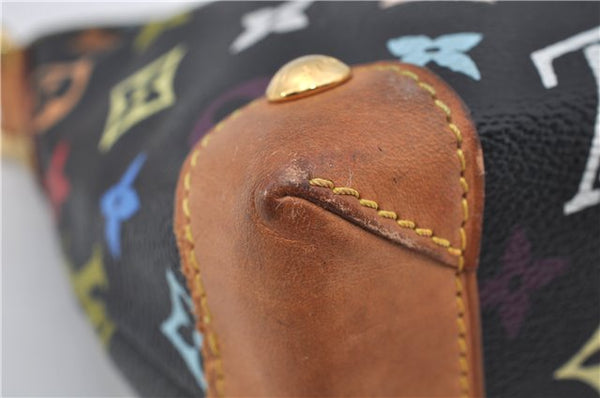 Authentic Louis Vuitton Monogram Multicolor Eliza Shoulder Bag Black LV 7576E