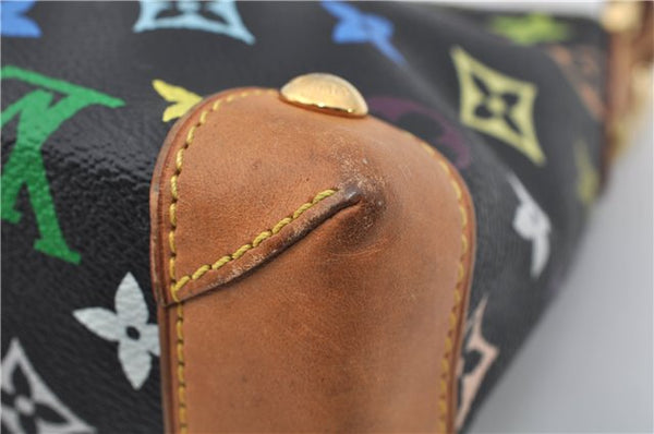 Authentic Louis Vuitton Monogram Multicolor Eliza Shoulder Bag Black LV 7576E